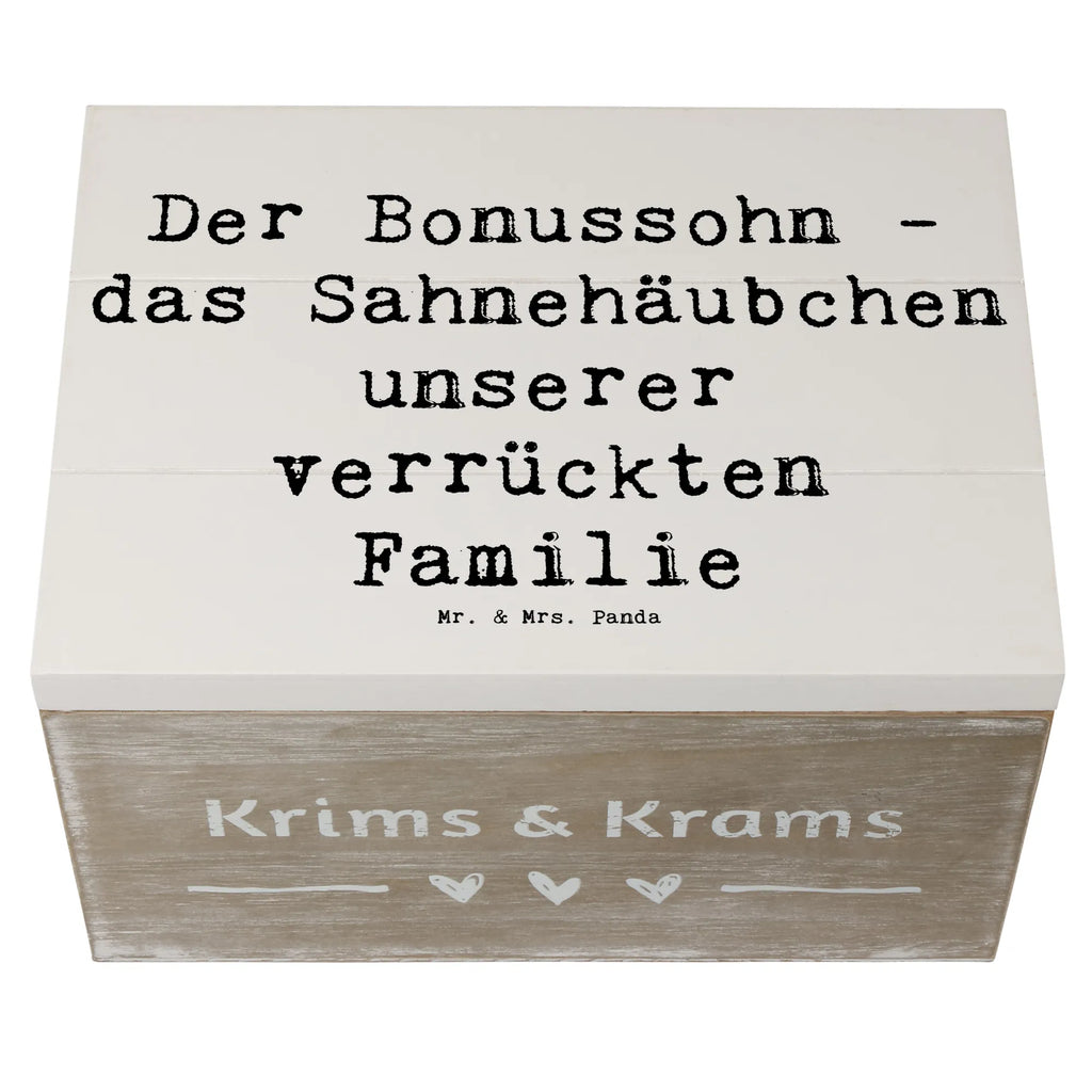 Holzkiste Spruch Der Bonussohn Holzkiste, Kiste, Schatzkiste, Truhe, Schatulle, XXL, Erinnerungsbox, Erinnerungskiste, Dekokiste, Aufbewahrungsbox, Geschenkbox, Geschenkdose, Familie, Vatertag, Muttertag, Bruder, Schwester, Mama, Papa, Oma, Opa