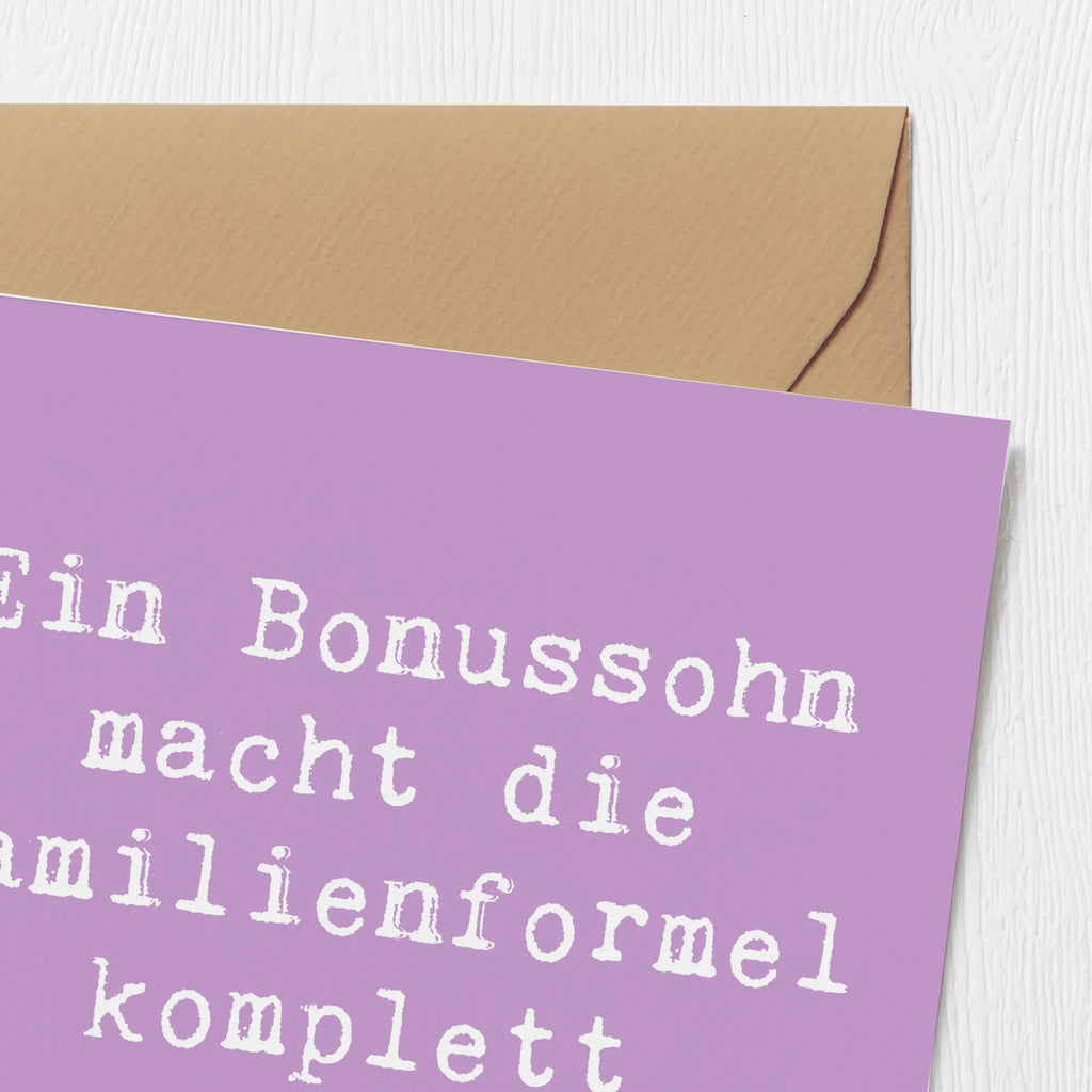 Deluxe Karte Spruch Unschlagbarer Bonussohn Karte, Grußkarte, Klappkarte, Einladungskarte, Glückwunschkarte, Hochzeitskarte, Geburtstagskarte, Hochwertige Grußkarte, Hochwertige Klappkarte, Familie, Vatertag, Muttertag, Bruder, Schwester, Mama, Papa, Oma, Opa