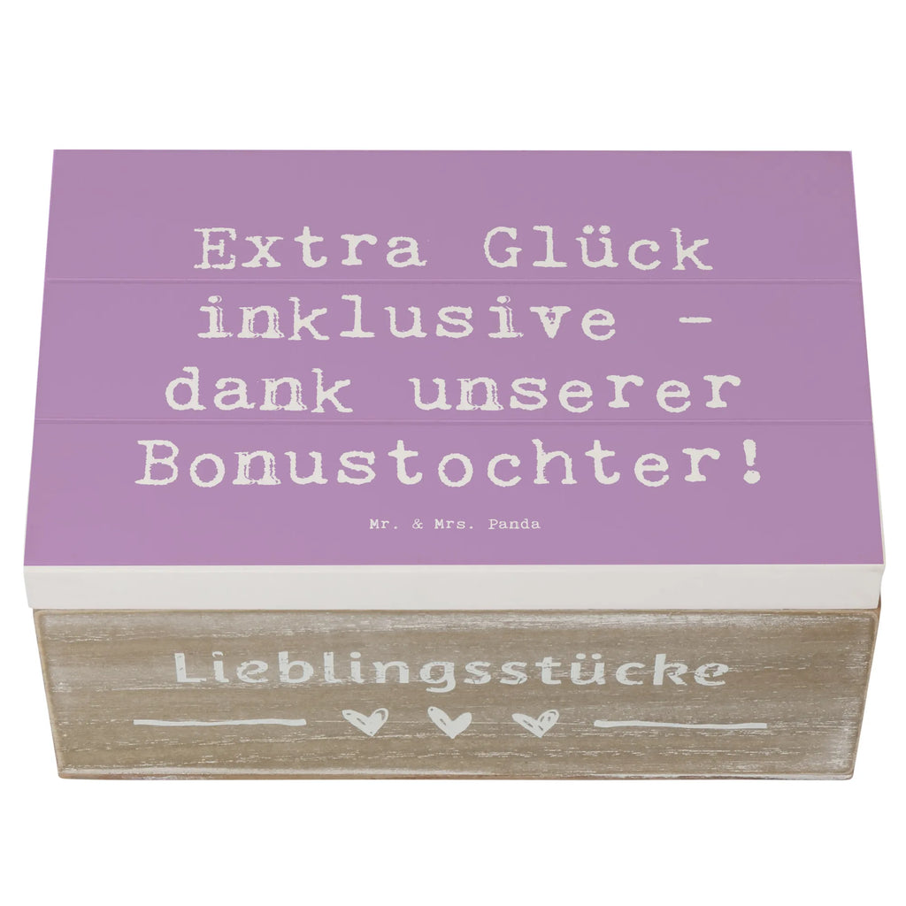 Holzkiste Spruch Bonustochter Glück Holzkiste, Kiste, Schatzkiste, Truhe, Schatulle, XXL, Erinnerungsbox, Erinnerungskiste, Dekokiste, Aufbewahrungsbox, Geschenkbox, Geschenkdose, Familie, Vatertag, Muttertag, Bruder, Schwester, Mama, Papa, Oma, Opa