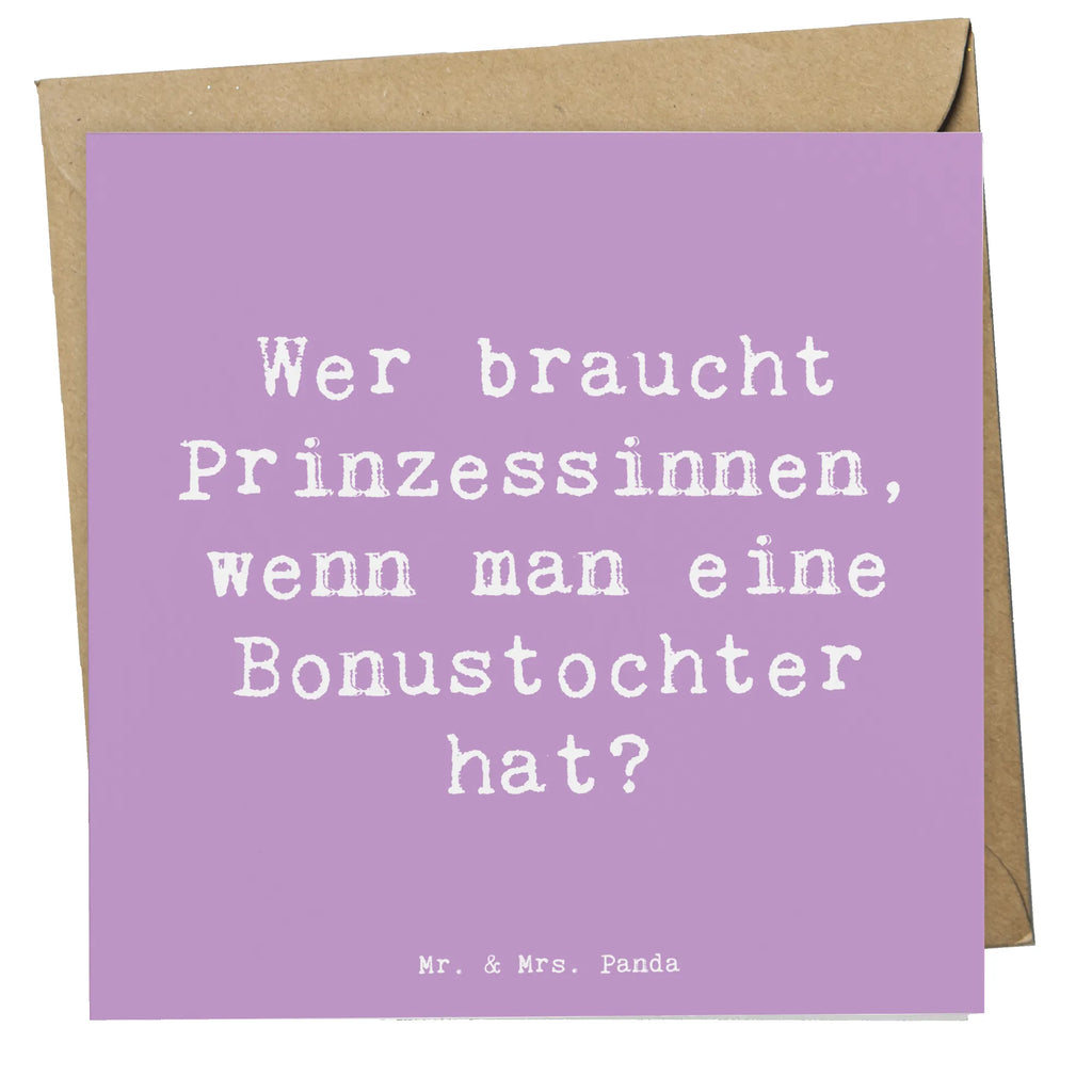 Deluxe Karte Spruch Bonustochter Karte, Grußkarte, Klappkarte, Einladungskarte, Glückwunschkarte, Hochzeitskarte, Geburtstagskarte, Hochwertige Grußkarte, Hochwertige Klappkarte, Familie, Vatertag, Muttertag, Bruder, Schwester, Mama, Papa, Oma, Opa