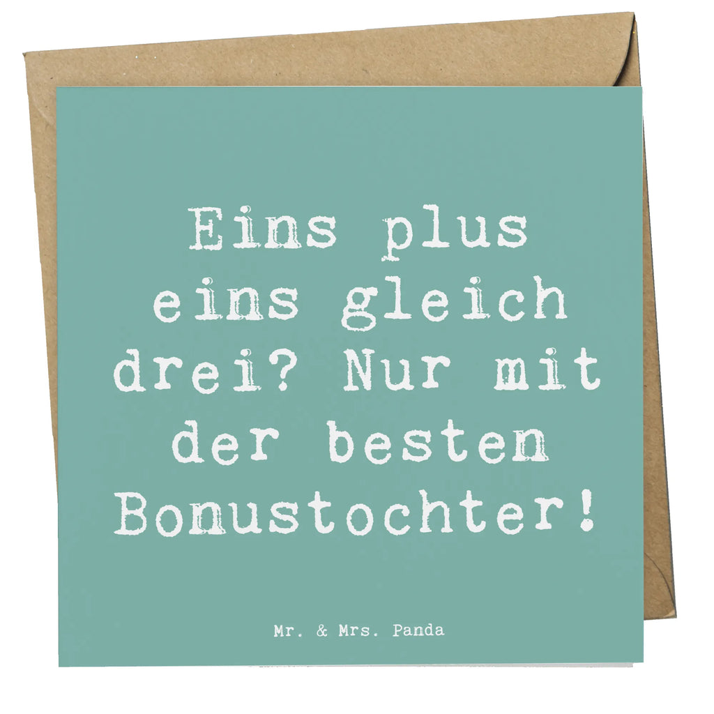 Deluxe Karte Spruch Beste Bonustochter Karte, Grußkarte, Klappkarte, Einladungskarte, Glückwunschkarte, Hochzeitskarte, Geburtstagskarte, Hochwertige Grußkarte, Hochwertige Klappkarte, Familie, Vatertag, Muttertag, Bruder, Schwester, Mama, Papa, Oma, Opa