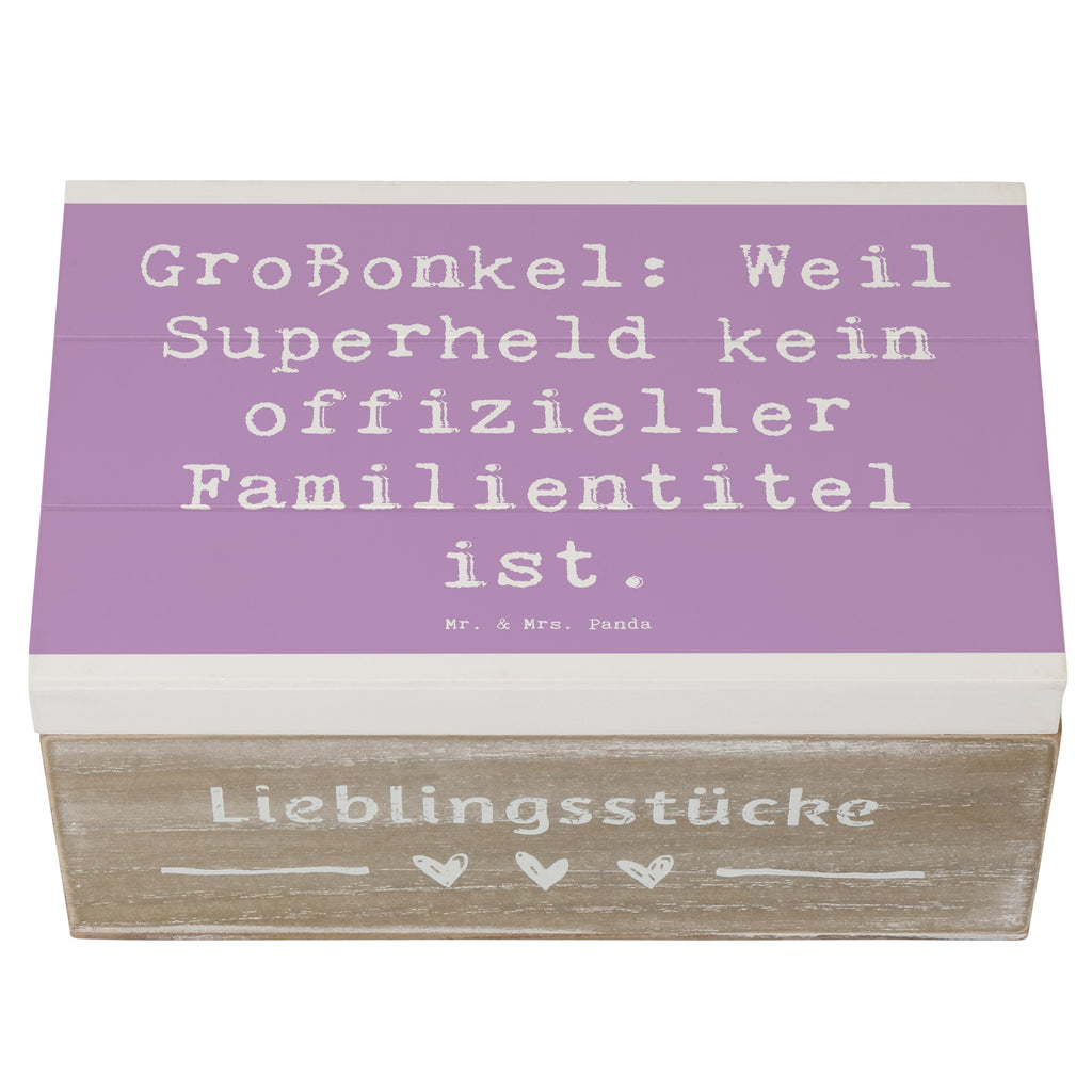 Holzkiste Spruch Großonkel Superheld Holzkiste, Kiste, Schatzkiste, Truhe, Schatulle, XXL, Erinnerungsbox, Erinnerungskiste, Dekokiste, Aufbewahrungsbox, Geschenkbox, Geschenkdose, Familie, Vatertag, Muttertag, Bruder, Schwester, Mama, Papa, Oma, Opa