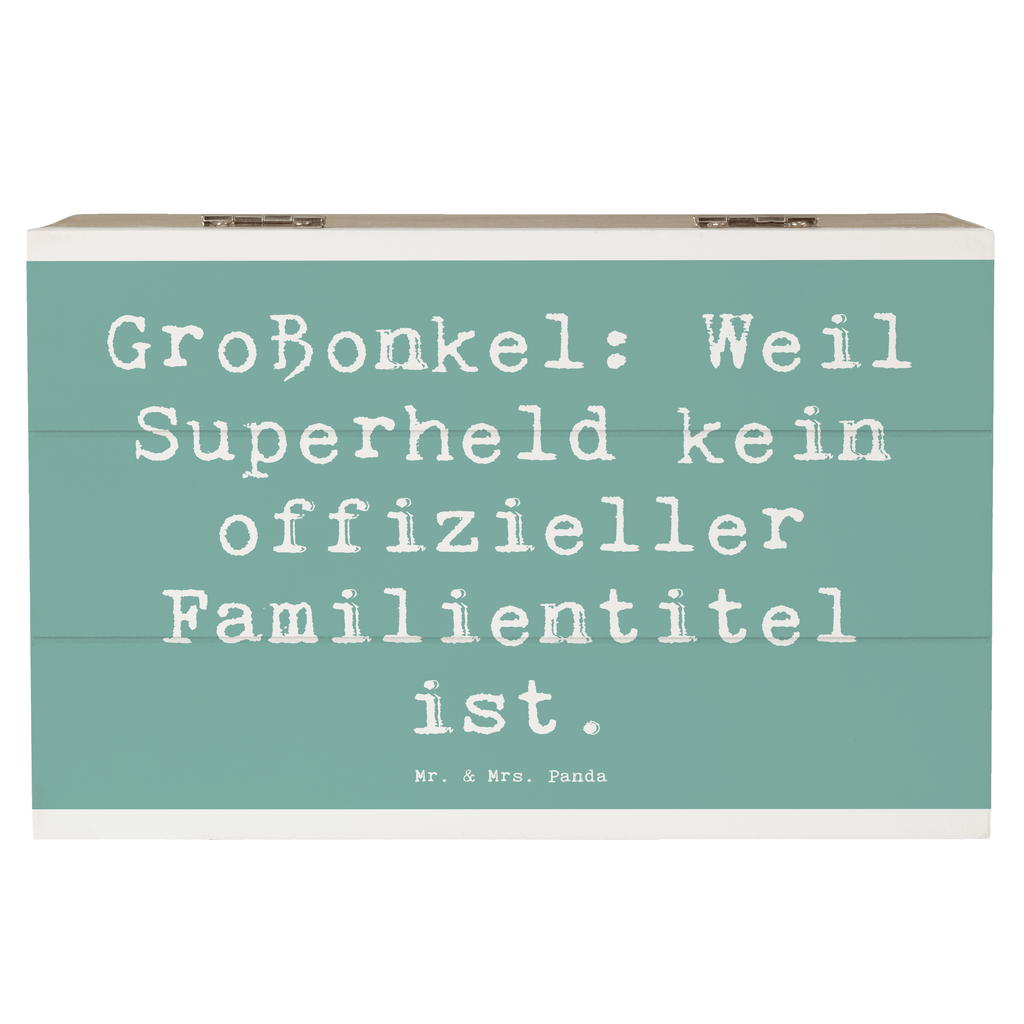 Holzkiste Spruch Großonkel Superheld Holzkiste, Kiste, Schatzkiste, Truhe, Schatulle, XXL, Erinnerungsbox, Erinnerungskiste, Dekokiste, Aufbewahrungsbox, Geschenkbox, Geschenkdose, Familie, Vatertag, Muttertag, Bruder, Schwester, Mama, Papa, Oma, Opa