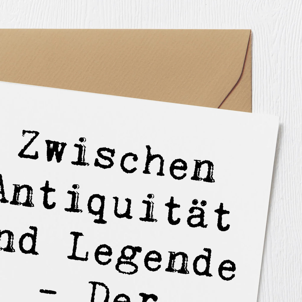 Deluxe Karte Spruch Zwischen Antiquität und Legende - Der Großonkel. Karte, Grußkarte, Klappkarte, Einladungskarte, Glückwunschkarte, Hochzeitskarte, Geburtstagskarte, Hochwertige Grußkarte, Hochwertige Klappkarte, Familie, Vatertag, Muttertag, Bruder, Schwester, Mama, Papa, Oma, Opa