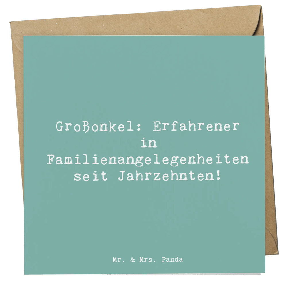 Deluxe Karte Spruch Großonkel Erfahrung Karte, Grußkarte, Klappkarte, Einladungskarte, Glückwunschkarte, Hochzeitskarte, Geburtstagskarte, Hochwertige Grußkarte, Hochwertige Klappkarte, Familie, Vatertag, Muttertag, Bruder, Schwester, Mama, Papa, Oma, Opa