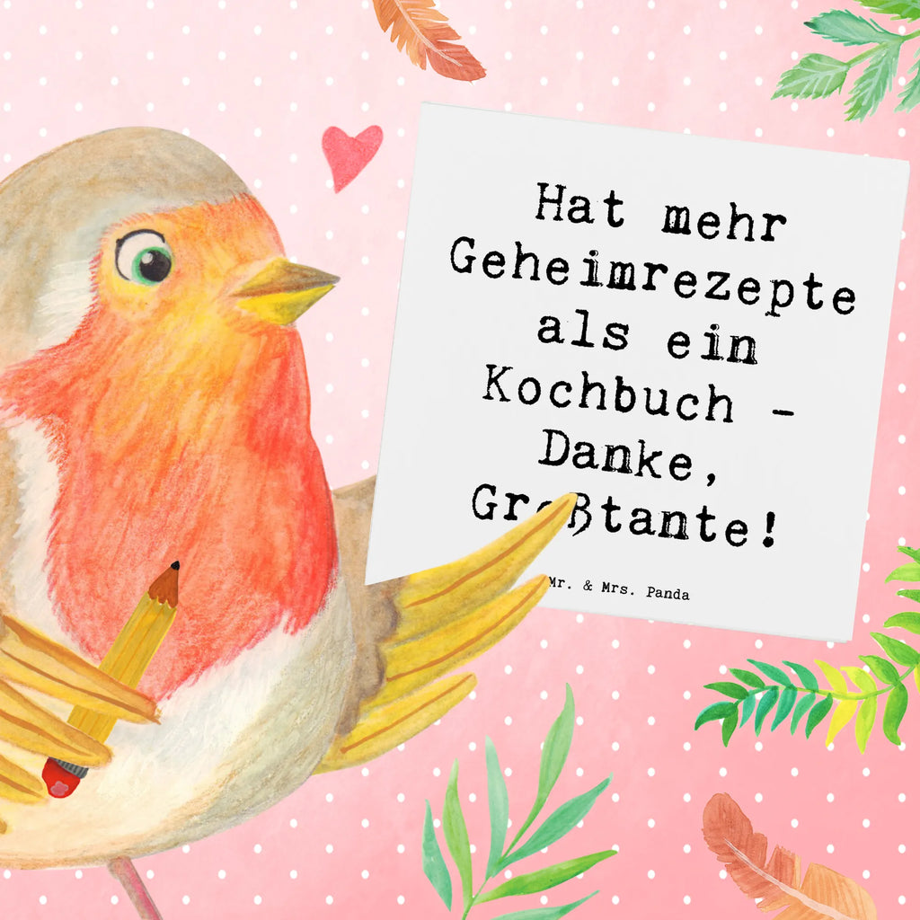 Deluxe Karte Spruch Geheimrezepte Großtante Karte, Grußkarte, Klappkarte, Einladungskarte, Glückwunschkarte, Hochzeitskarte, Geburtstagskarte, Hochwertige Grußkarte, Hochwertige Klappkarte, Familie, Vatertag, Muttertag, Bruder, Schwester, Mama, Papa, Oma, Opa