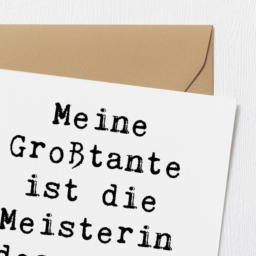 Deluxe Karte Spruch Großtante Ratschlag Karte, Grußkarte, Klappkarte, Einladungskarte, Glückwunschkarte, Hochzeitskarte, Geburtstagskarte, Hochwertige Grußkarte, Hochwertige Klappkarte, Familie, Vatertag, Muttertag, Bruder, Schwester, Mama, Papa, Oma, Opa