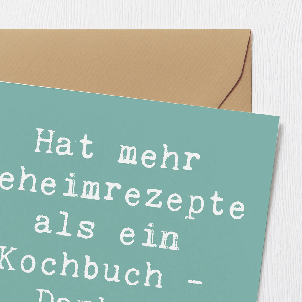 Deluxe Karte Spruch Geheimrezepte Großtante Karte, Grußkarte, Klappkarte, Einladungskarte, Glückwunschkarte, Hochzeitskarte, Geburtstagskarte, Hochwertige Grußkarte, Hochwertige Klappkarte, Familie, Vatertag, Muttertag, Bruder, Schwester, Mama, Papa, Oma, Opa