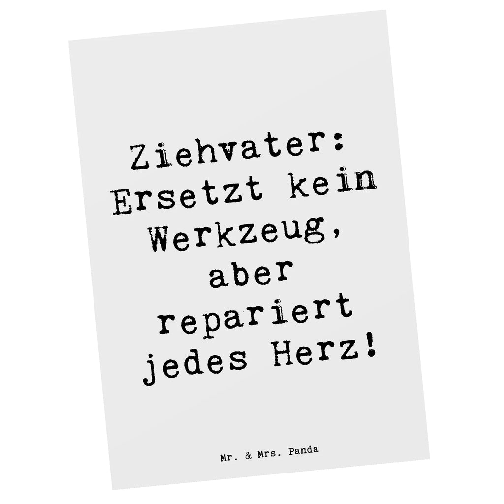 Postkarte Spruch Ziehvater Herzreparatur Postkarte, Karte, Geschenkkarte, Grußkarte, Einladung, Ansichtskarte, Geburtstagskarte, Einladungskarte, Dankeskarte, Ansichtskarten, Einladung Geburtstag, Einladungskarten Geburtstag, Familie, Vatertag, Muttertag, Bruder, Schwester, Mama, Papa, Oma, Opa