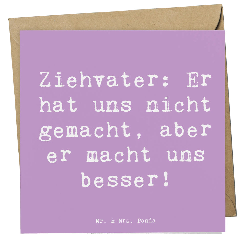 Deluxe Karte Spruch Ziehvater Liebe Karte, Grußkarte, Klappkarte, Einladungskarte, Glückwunschkarte, Hochzeitskarte, Geburtstagskarte, Hochwertige Grußkarte, Hochwertige Klappkarte, Familie, Vatertag, Muttertag, Bruder, Schwester, Mama, Papa, Oma, Opa