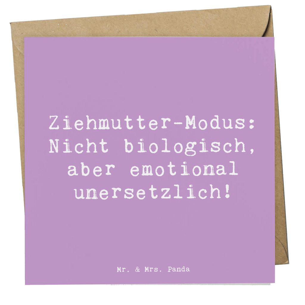 Deluxe Karte Spruch Ziehmutter Modus Karte, Grußkarte, Klappkarte, Einladungskarte, Glückwunschkarte, Hochzeitskarte, Geburtstagskarte, Hochwertige Grußkarte, Hochwertige Klappkarte, Familie, Vatertag, Muttertag, Bruder, Schwester, Mama, Papa, Oma, Opa