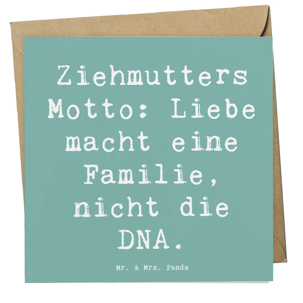 Deluxe Karte Spruch Ziehmutter Liebe Karte, Grußkarte, Klappkarte, Einladungskarte, Glückwunschkarte, Hochzeitskarte, Geburtstagskarte, Hochwertige Grußkarte, Hochwertige Klappkarte, Familie, Vatertag, Muttertag, Bruder, Schwester, Mama, Papa, Oma, Opa