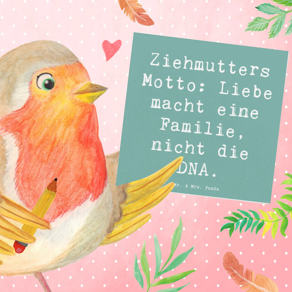 Deluxe Karte Spruch Ziehmutter Liebe Karte, Grußkarte, Klappkarte, Einladungskarte, Glückwunschkarte, Hochzeitskarte, Geburtstagskarte, Hochwertige Grußkarte, Hochwertige Klappkarte, Familie, Vatertag, Muttertag, Bruder, Schwester, Mama, Papa, Oma, Opa