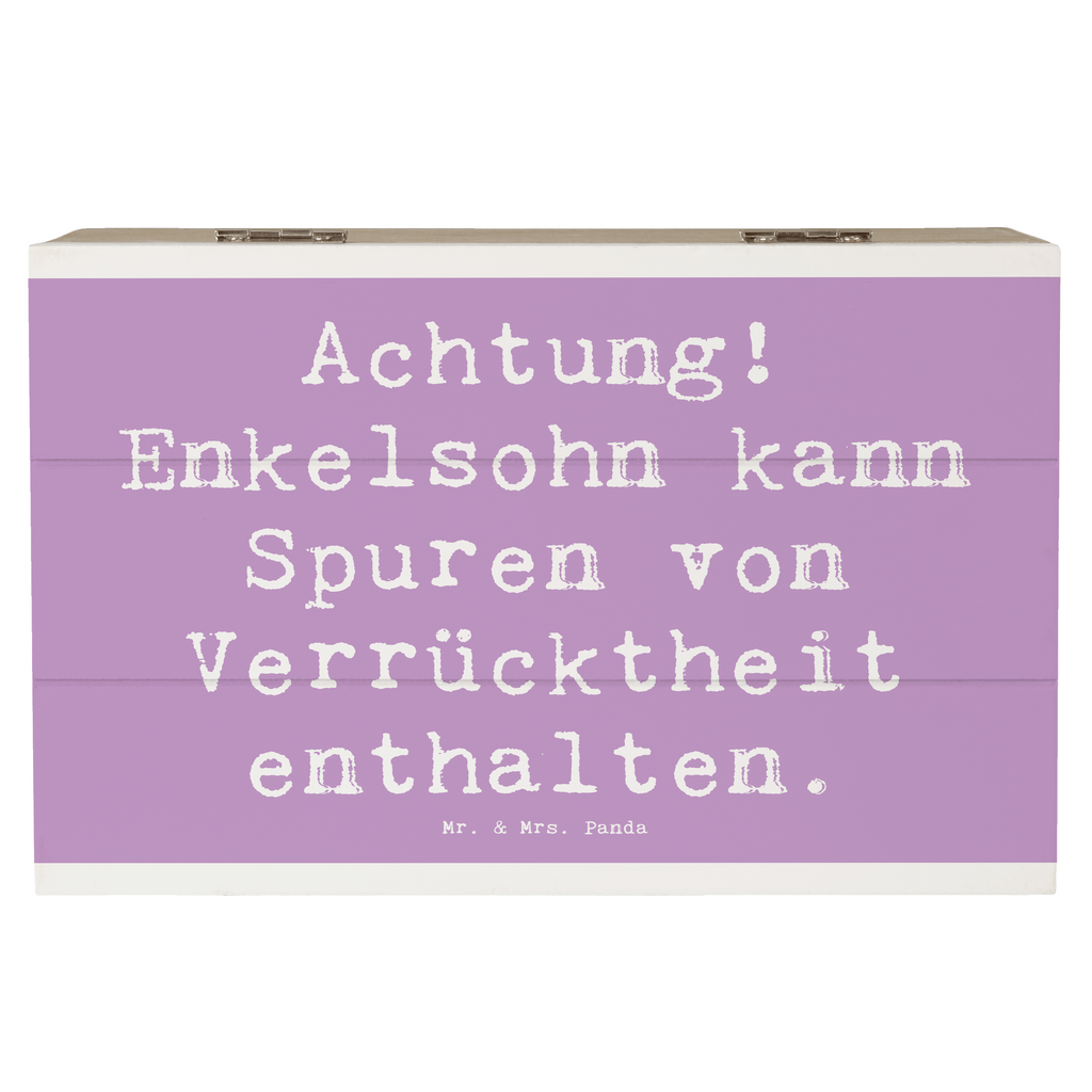 Holzkiste Spruch Enkelsohn Verrücktheit Holzkiste, Kiste, Schatzkiste, Truhe, Schatulle, XXL, Erinnerungsbox, Erinnerungskiste, Dekokiste, Aufbewahrungsbox, Geschenkbox, Geschenkdose, Familie, Vatertag, Muttertag, Bruder, Schwester, Mama, Papa, Oma, Opa