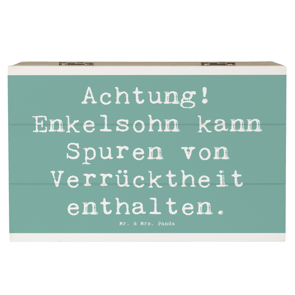 Holzkiste Spruch Enkelsohn Verrücktheit Holzkiste, Kiste, Schatzkiste, Truhe, Schatulle, XXL, Erinnerungsbox, Erinnerungskiste, Dekokiste, Aufbewahrungsbox, Geschenkbox, Geschenkdose, Familie, Vatertag, Muttertag, Bruder, Schwester, Mama, Papa, Oma, Opa