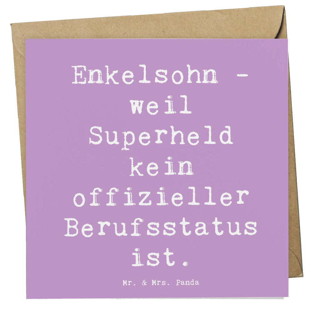 Deluxe Karte Spruch Enkelsohn Held Karte, Grußkarte, Klappkarte, Einladungskarte, Glückwunschkarte, Hochzeitskarte, Geburtstagskarte, Hochwertige Grußkarte, Hochwertige Klappkarte, Familie, Vatertag, Muttertag, Bruder, Schwester, Mama, Papa, Oma, Opa