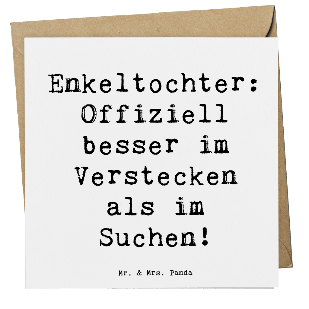 Deluxe Karte Spruch Enkeltochter Verstecken Karte, Grußkarte, Klappkarte, Einladungskarte, Glückwunschkarte, Hochzeitskarte, Geburtstagskarte, Hochwertige Grußkarte, Hochwertige Klappkarte, Familie, Vatertag, Muttertag, Bruder, Schwester, Mama, Papa, Oma, Opa