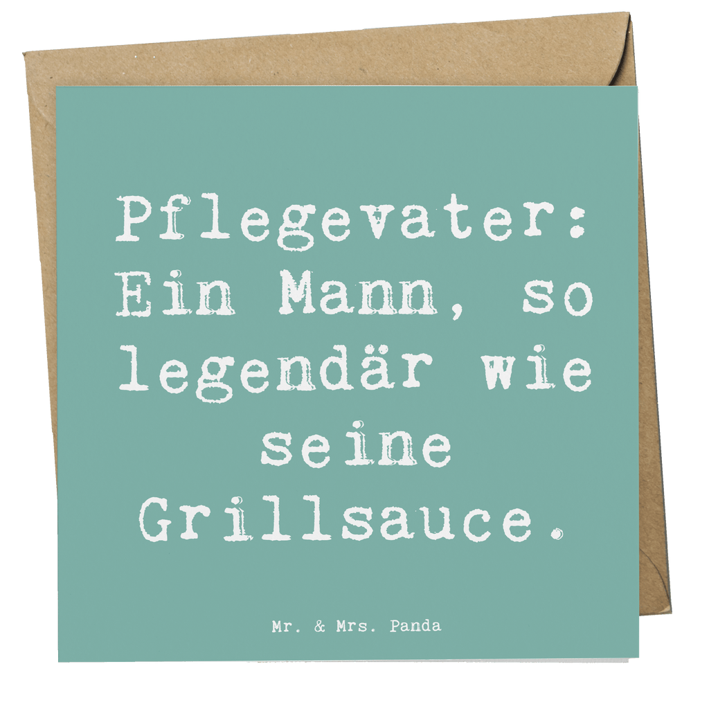 Deluxe Karte Spruch Pflegevater Legende Karte, Grußkarte, Klappkarte, Einladungskarte, Glückwunschkarte, Hochzeitskarte, Geburtstagskarte, Hochwertige Grußkarte, Hochwertige Klappkarte, Familie, Vatertag, Muttertag, Bruder, Schwester, Mama, Papa, Oma, Opa