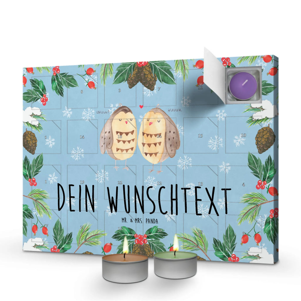 Personalisierter Duftkerzen Adventskalender Eulen Liebe Personalisierter Duftkerzen Adventskalender, Eule, Eule Deko, Liebe, Hochzeit Spruch, Owl, All you need is love, Liebe Spruch, Freundin Geschenk, Freund, Wortspiel lustig