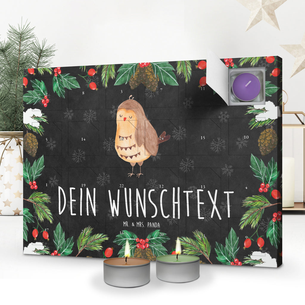 Personalisierter Duftkerzen Adventskalender Eule Zufrieden Personalisierter Duftkerzen Adventskalender, Eule, Eule Spruch, Eule deko, Owl, Liebe Spruch, Romantisch, Wortspiel lustig, Spruch schön, Geschenk Hochzeitstag