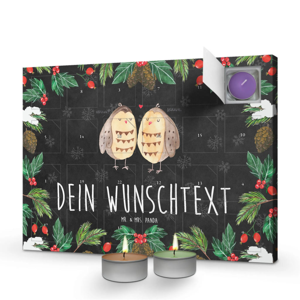 Personalisierter Duftkerzen Adventskalender Eulen Liebe Personalisierter Duftkerzen Adventskalender, Eule, Eule Deko, Liebe, Hochzeit Spruch, Owl, All you need is love, Liebe Spruch, Freundin Geschenk, Freund, Wortspiel lustig