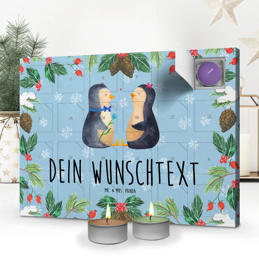 Personalisierter Duftkerzen Adventskalender Pinguin Pärchen Personalisierter Duftkerzen Adventskalender, Pinguin, Pinguine, Liebe, Liebespaar, Liebesbeweis, Liebesgeschenk, Verlobung, Jahrestag, Hochzeitstag, Hochzeit, Hochzeitsgeschenk, große Liebe, Traumpaar