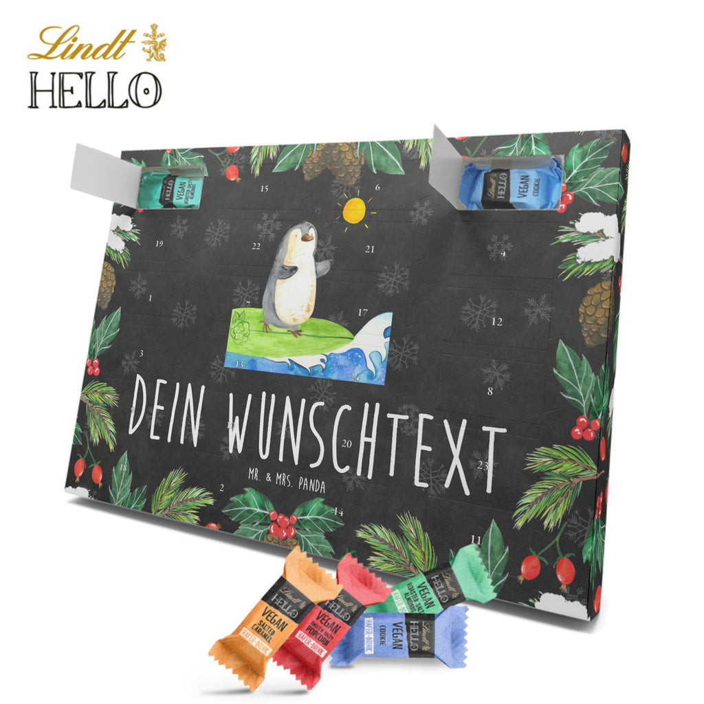 Personalisierter veganer Adventskalender Pinguin Surfer Personalisierter veganer Adventskalender, Pinguin, Pinguine, surfen, Surfer, Hawaii, Urlaub, Wellen, Wellen reiten, Portugal