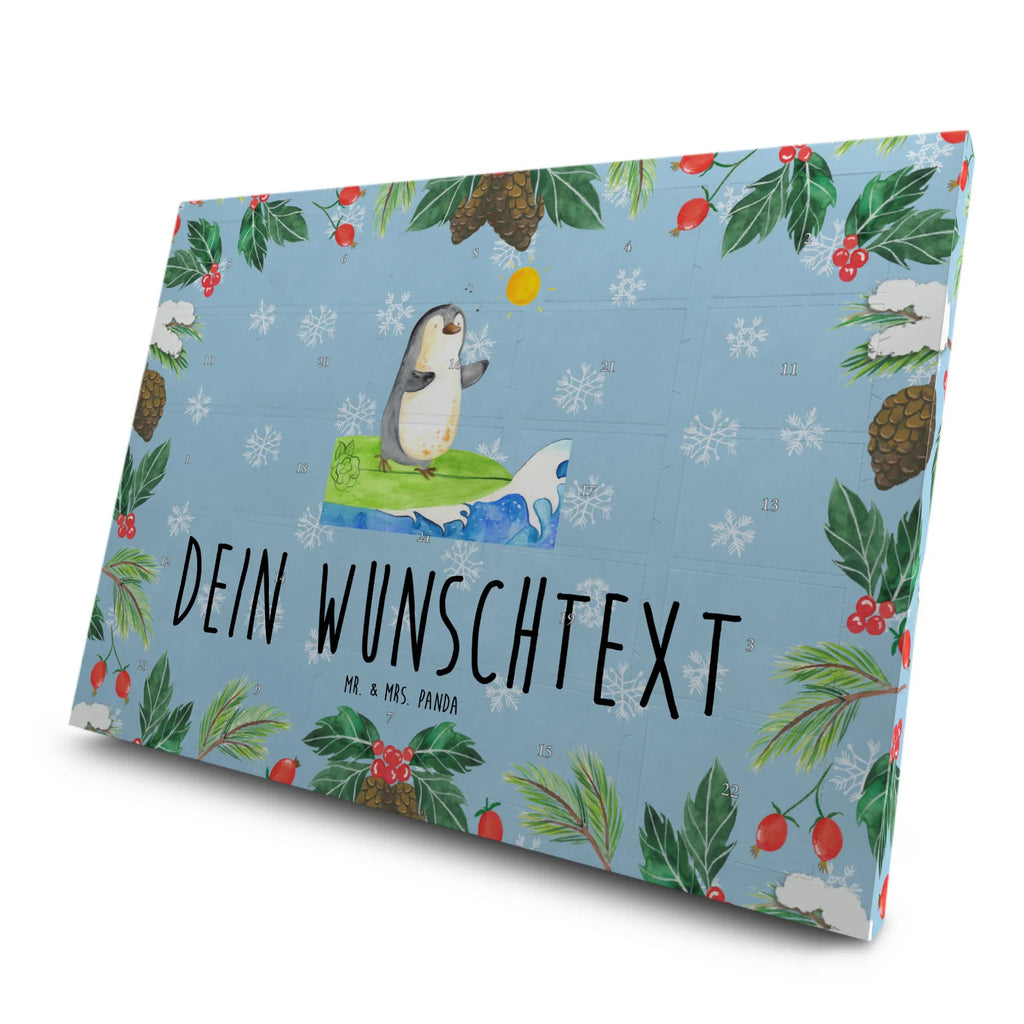 Personalisierter Tee Adventskalender Pinguin Surfer Personalisierter Tee Adventskalender, Pinguin, Pinguine, surfen, Surfer, Hawaii, Urlaub, Wellen, Wellen reiten, Portugal