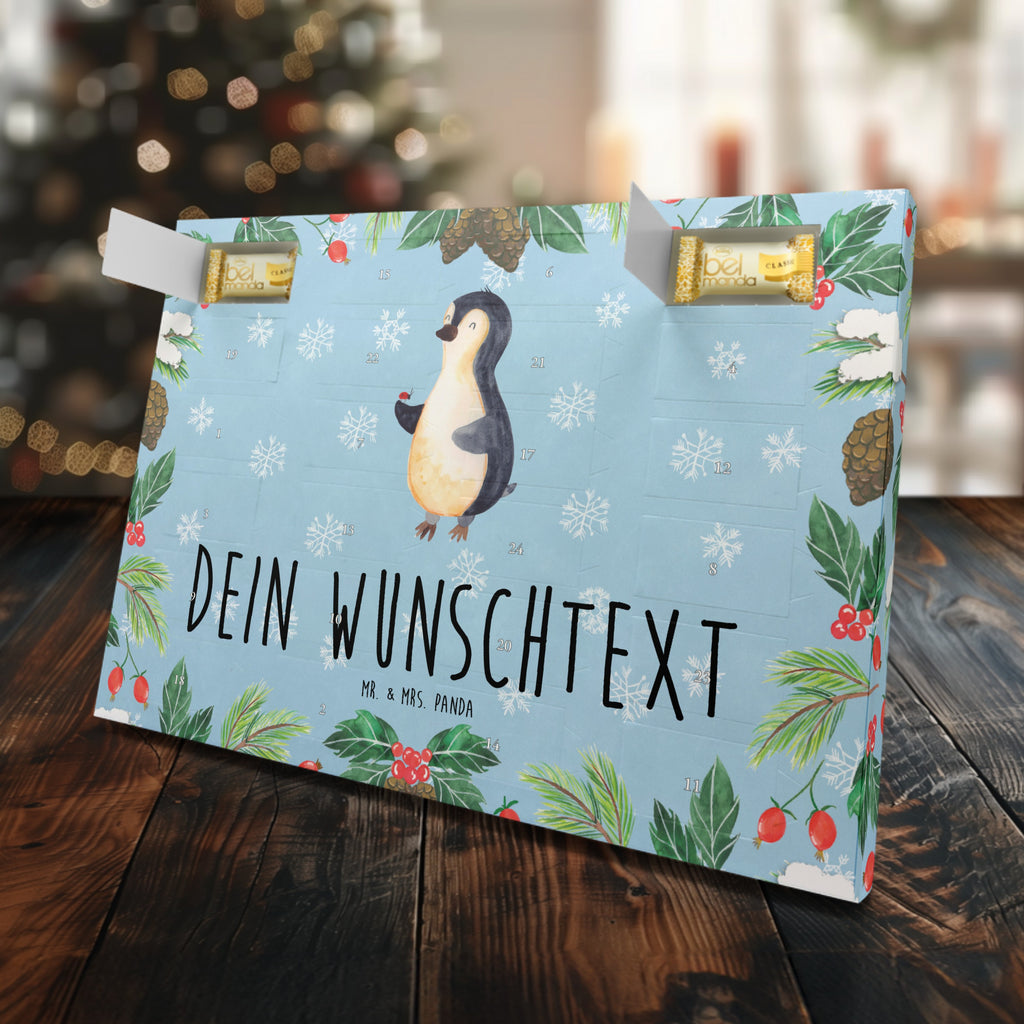 Personalisierter Marzipan Adventskalender Pinguin Marienkäfer Personalisierter Marzipan Adventskalender, Pinguin, Pinguine, Marienkäfer, Liebe, Wunder, Glück, Freude, Lebensfreude