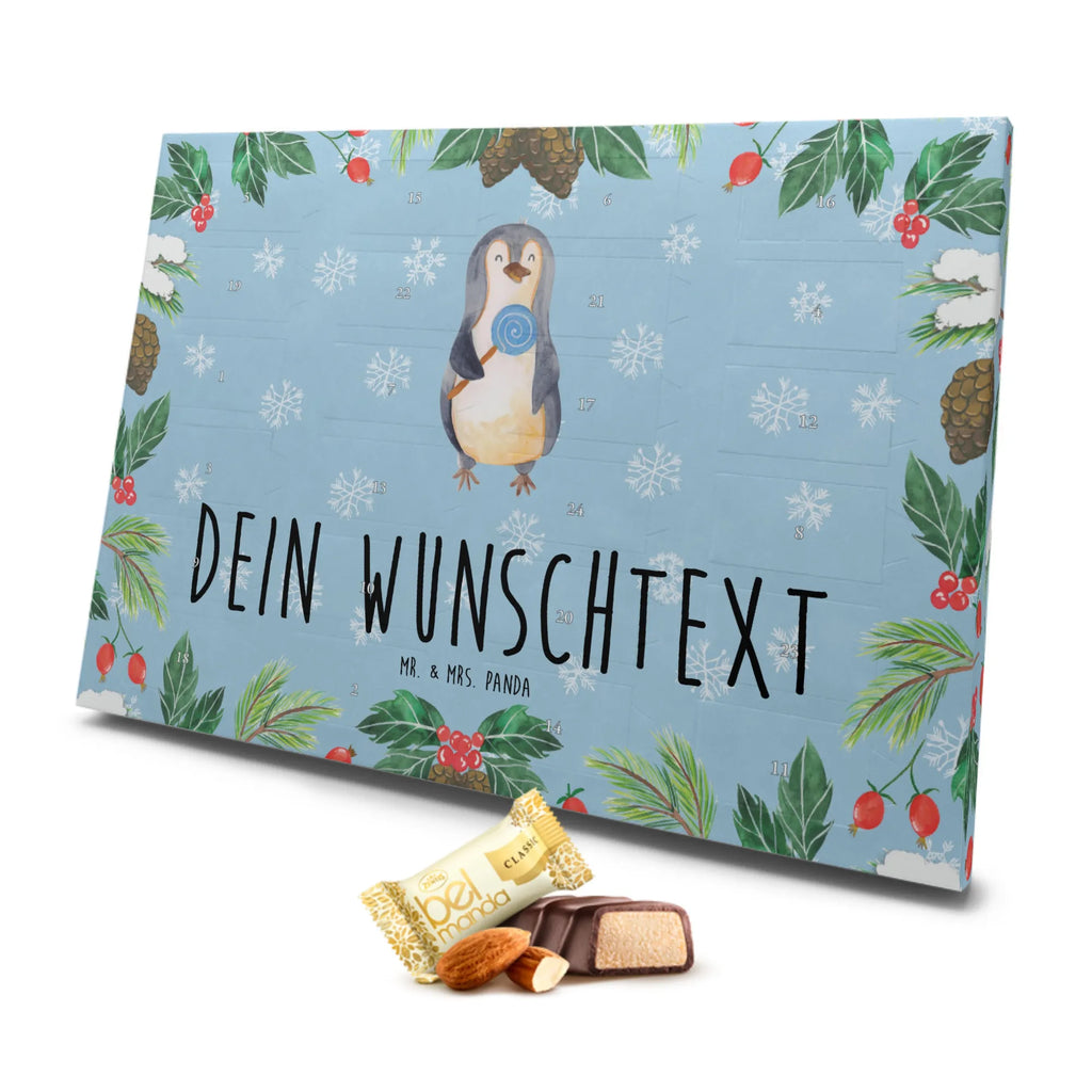 Personalisierter Marzipan Adventskalender Pinguin Lolli Personalisierter Marzipan Adventskalender, Pinguin, Pinguine, Lolli, Süßigkeiten, Blödsinn, Spruch, Rebell, Gauner, Ganove, Rabauke