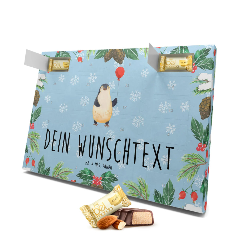 Personalisierter Marzipan Adventskalender Pinguin Luftballon Personalisierter Marzipan Adventskalender, Pinguin, Pinguine, Luftballon, Tagträume, Lebenslust, Geschenk Freundin, Geschenkidee, beste Freundin, Motivation, Neustart, neues Leben, Liebe, Glück