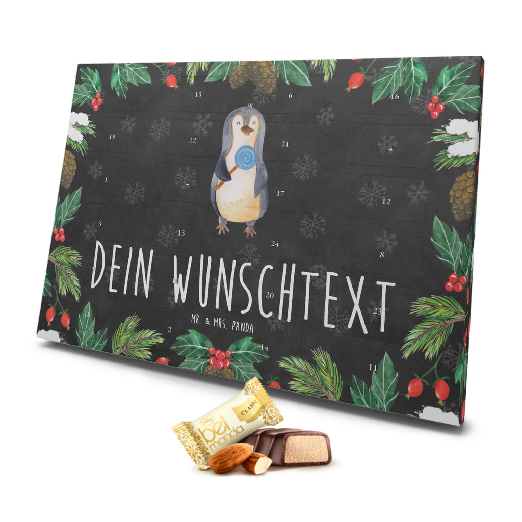 Personalisierter Marzipan Adventskalender Pinguin Lolli Personalisierter Marzipan Adventskalender, Pinguin, Pinguine, Lolli, Süßigkeiten, Blödsinn, Spruch, Rebell, Gauner, Ganove, Rabauke