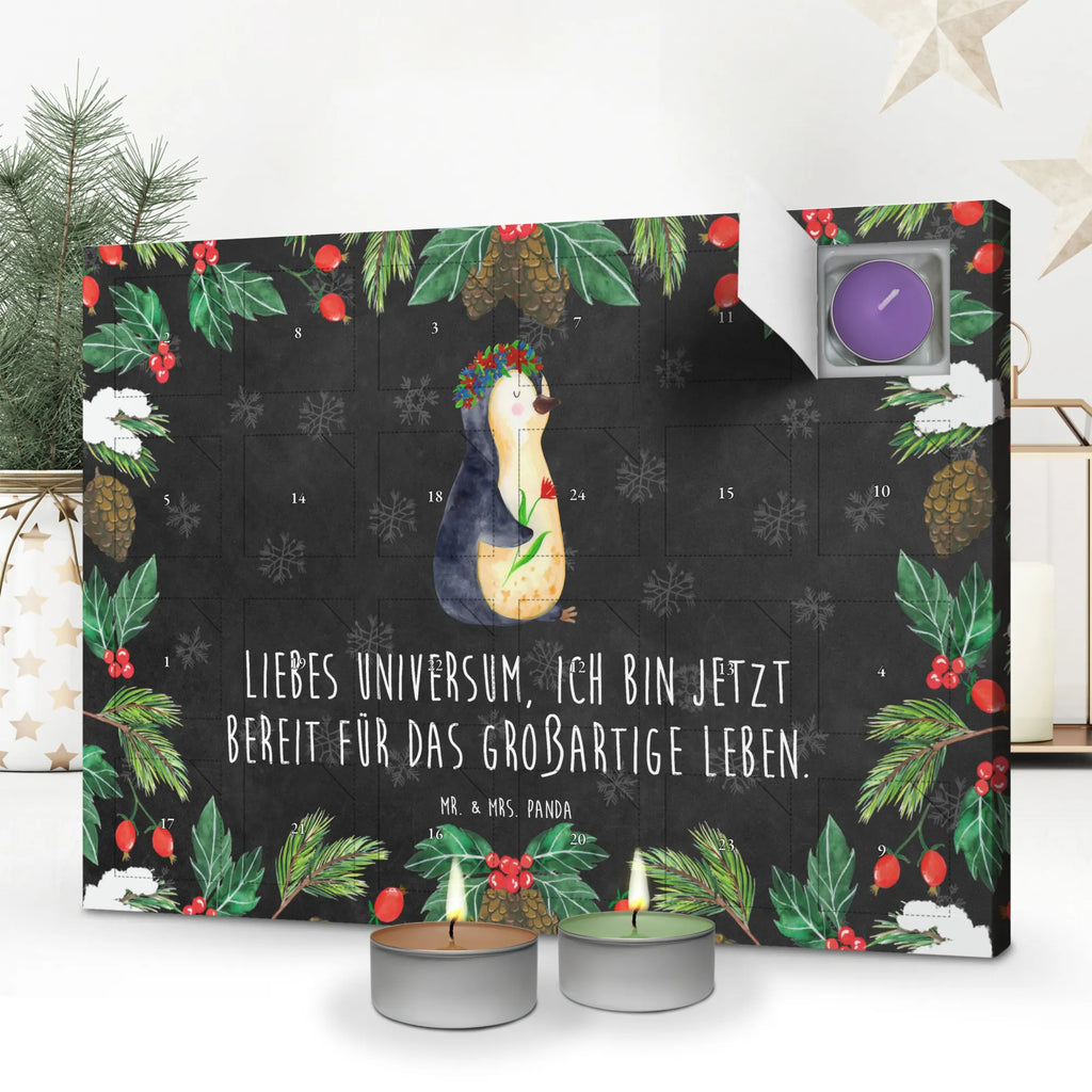 Duftkerzen Adventskalender Pinguin Blumen Adventskalender, Kerzen Adventskalender, Duftkerzen Adventskalender, Pinguin, Pinguine, Blumenkranz, Universum, Leben, Wünsche, Ziele, Lebensziele, Motivation, Lebenslust, Liebeskummer, Geschenkidee