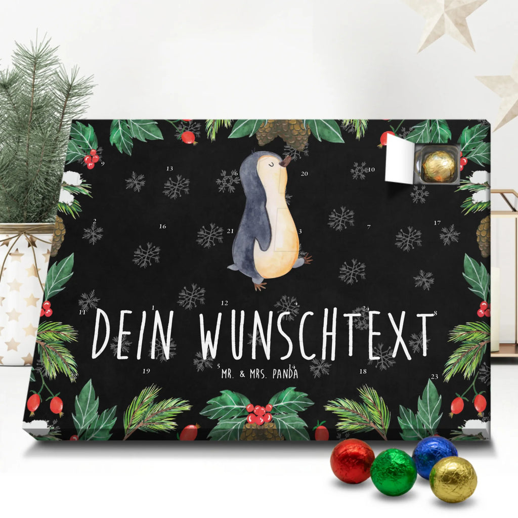 Personalisierter Schoko Adventskalender Pinguin marschieren Personalisierter Adventskalender, Adventskalender mit Namen, Pinguin, Pinguine, Frühaufsteher, Langschläfer, Bruder, Schwester, Familie