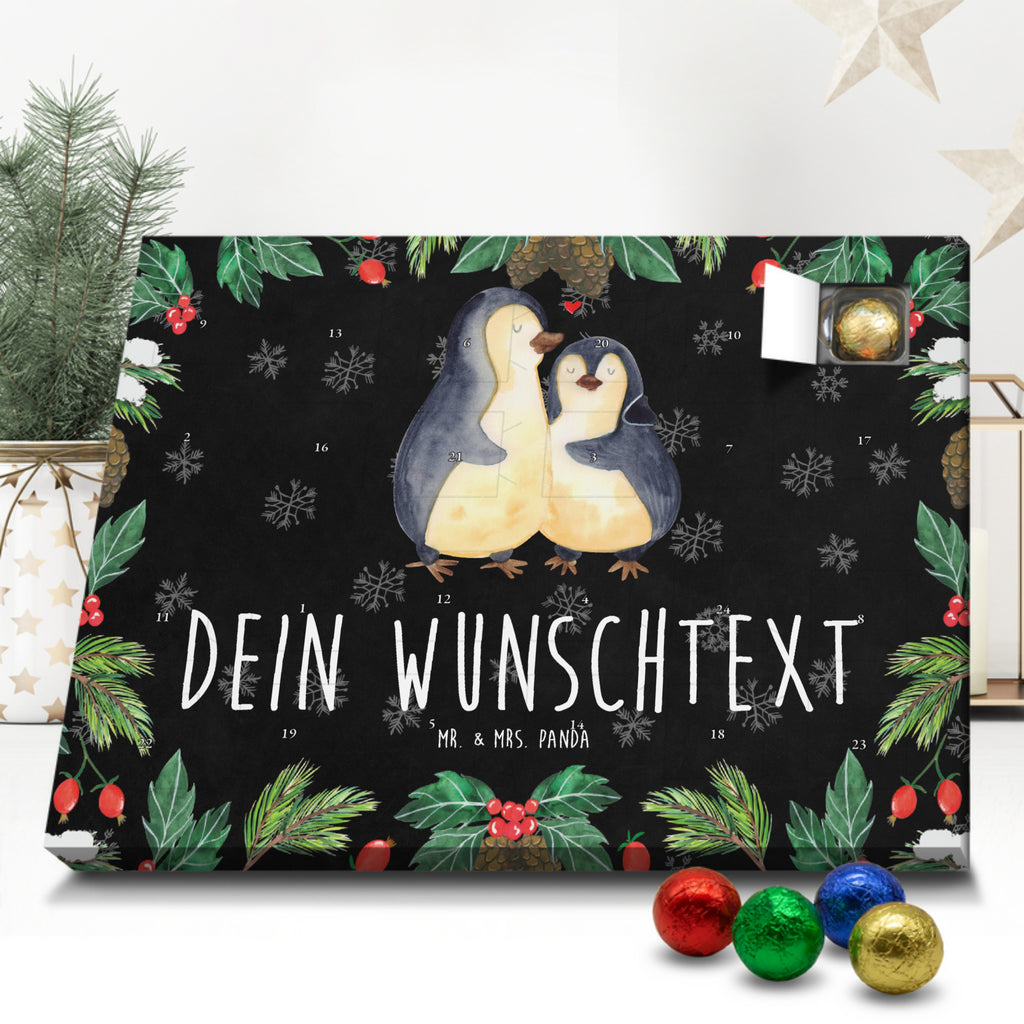 Personalisierter Schoko Adventskalender Pinguin umarmen Personalisierter Adventskalender, Adventskalender mit Namen, Pinguin, Liebe, Liebespaar, Liebesbeweis, Liebesgeschenk, Verlobung, Jahrestag, Hochzeitstag, Hochzeit, Hochzeitsgeschenk