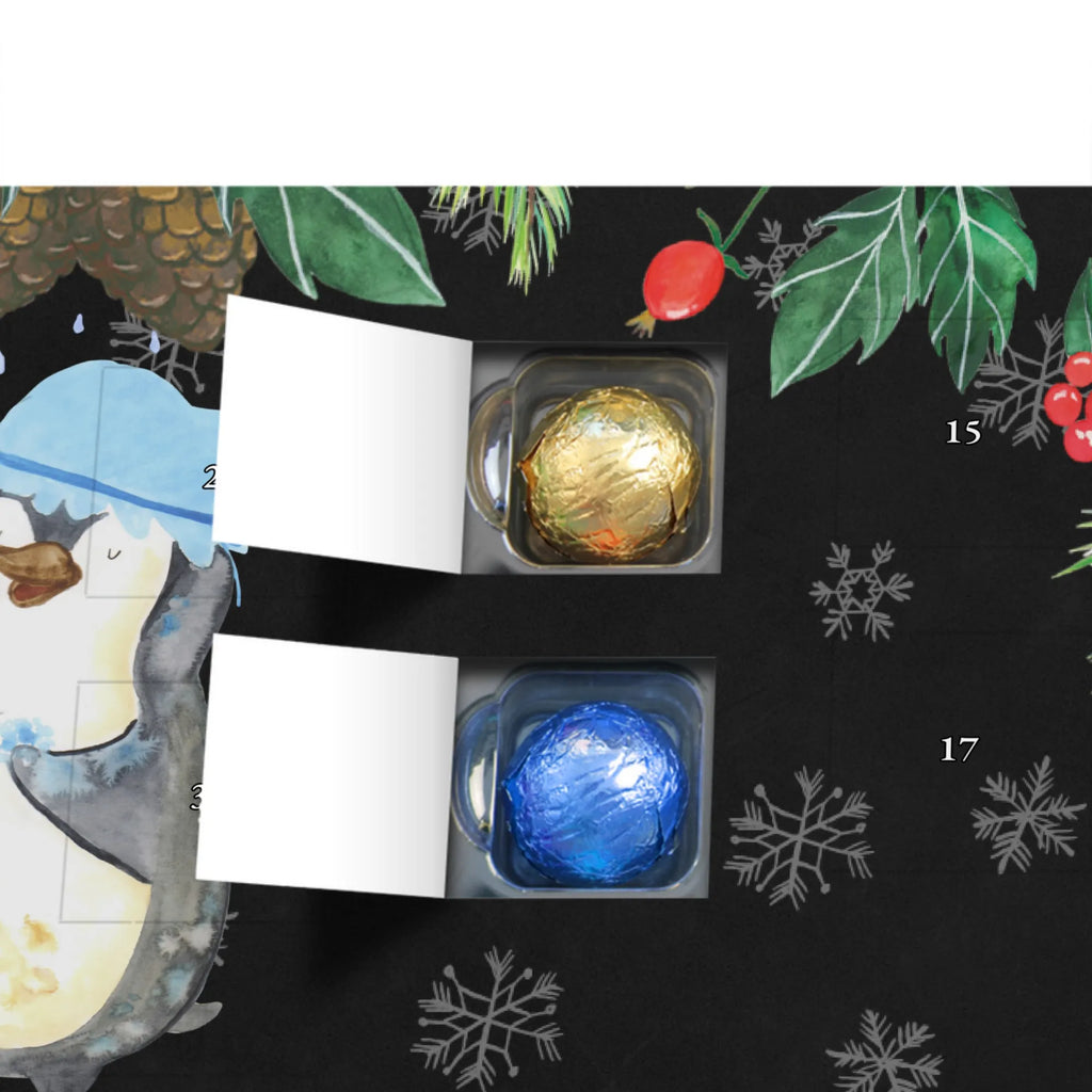 Personalisierter Schoko Adventskalender Pinguin Duschen Personalisierter Adventskalender, Adventskalender mit Namen, Pinguin, Pinguine, Dusche, duschen, Lebensmotto, Motivation, Neustart, Neuanfang, glücklich sein