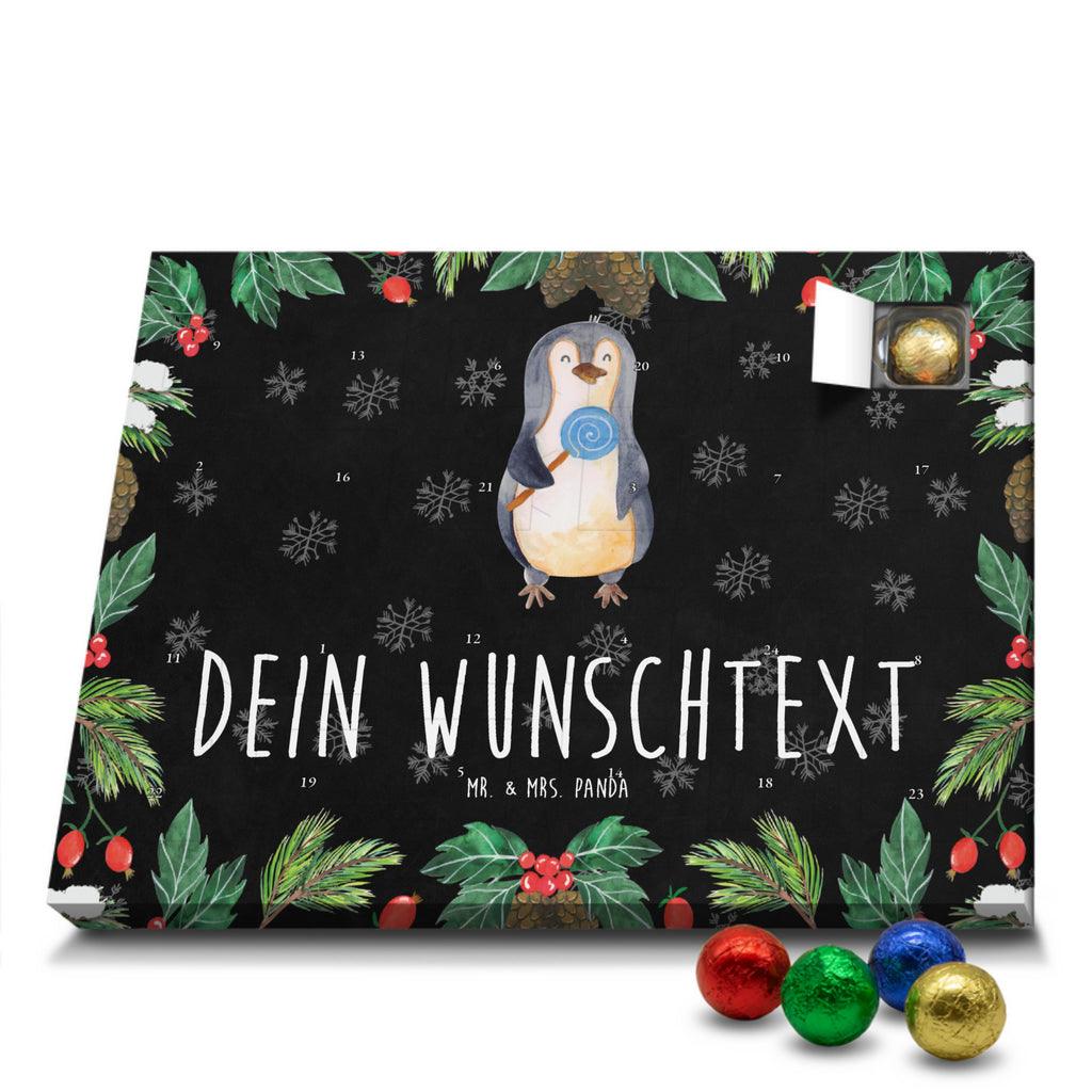 Personalisierter Schoko Adventskalender Pinguin Lolli Personalisierter Adventskalender, Adventskalender mit Namen, Pinguin, Pinguine, Lolli, Süßigkeiten, Blödsinn, Spruch, Rebell, Gauner, Ganove, Rabauke