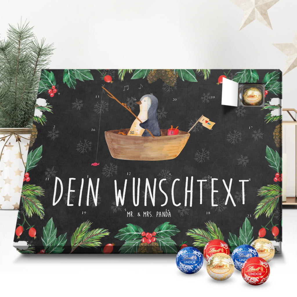 Personalisierter Kugel Markenschokolade Adventskalender Pinguin Angelboot Personalisierter Kugel Markenschokolade Adventskalender, Pinguin, Pinguine, Angeln, Boot, Angelboot, Lebenslust, Leben, genießen, Motivation, Neustart, Neuanfang, Trennung, Scheidung, Geschenkidee Liebeskummer