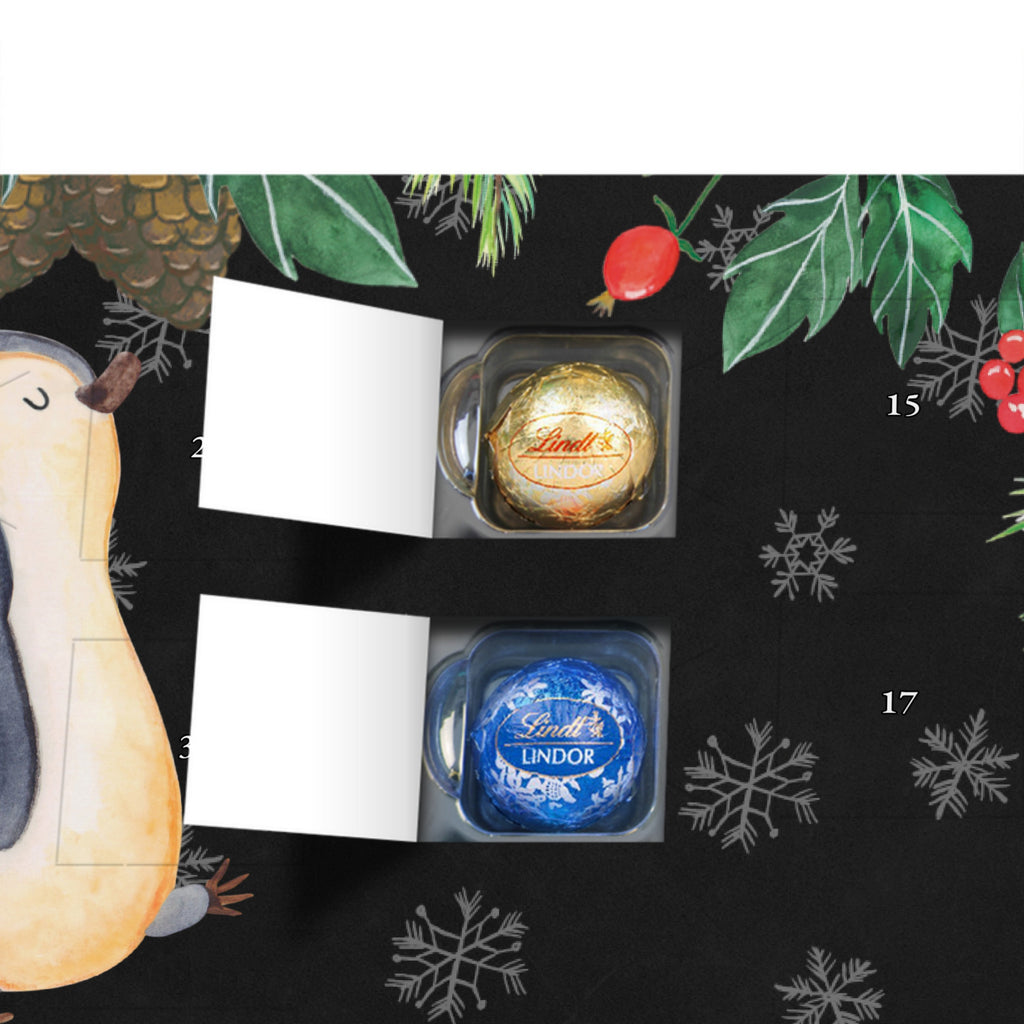 Personalisierter Kugel Markenschokolade Adventskalender Pinguin marschieren Personalisierter Kugel Markenschokolade Adventskalender, Pinguin, Pinguine, Frühaufsteher, Langschläfer, Bruder, Schwester, Familie