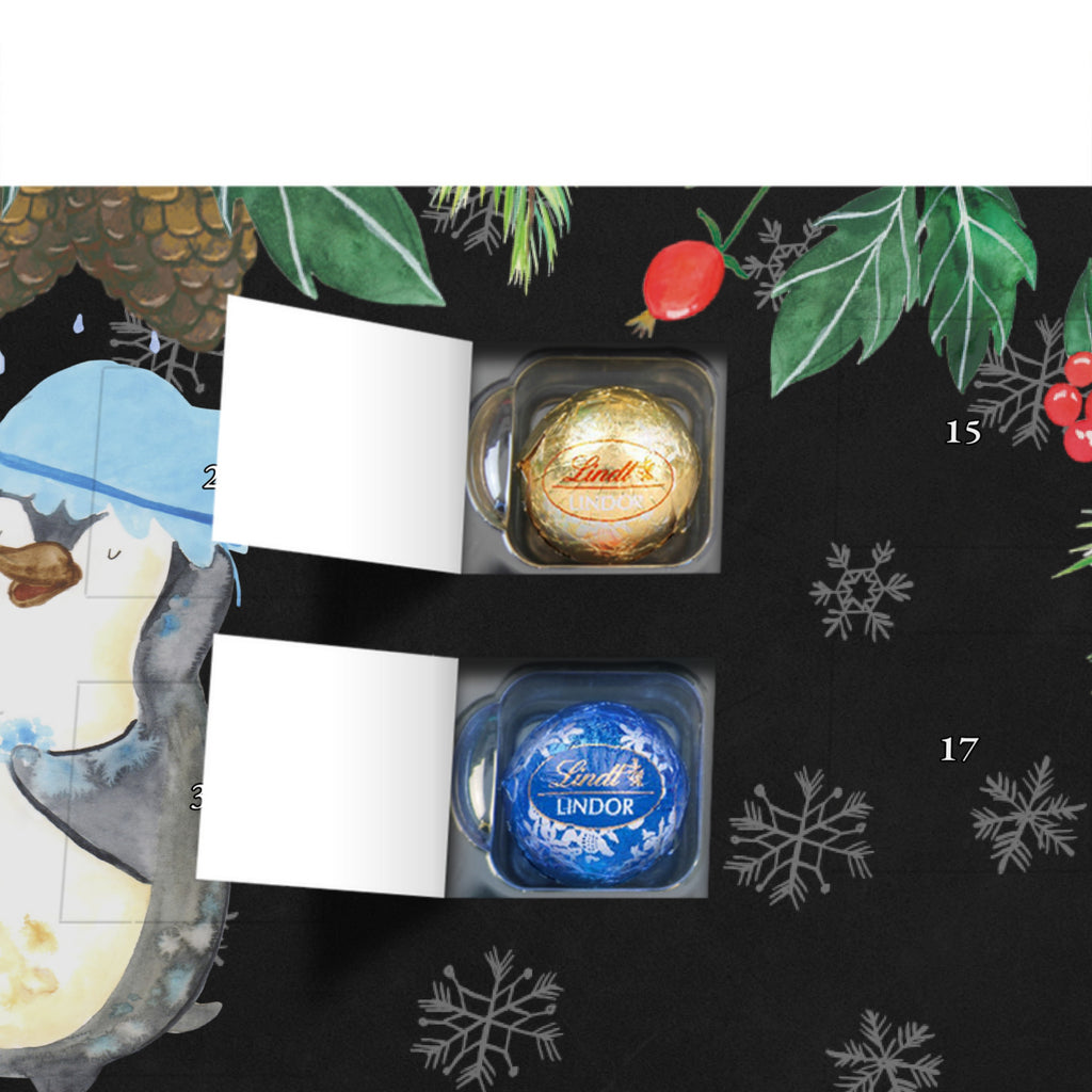 Personalisierter Kugel Markenschokolade Adventskalender Pinguin Duschen Personalisierter Kugel Markenschokolade Adventskalender, Pinguin, Pinguine, Dusche, duschen, Lebensmotto, Motivation, Neustart, Neuanfang, glücklich sein