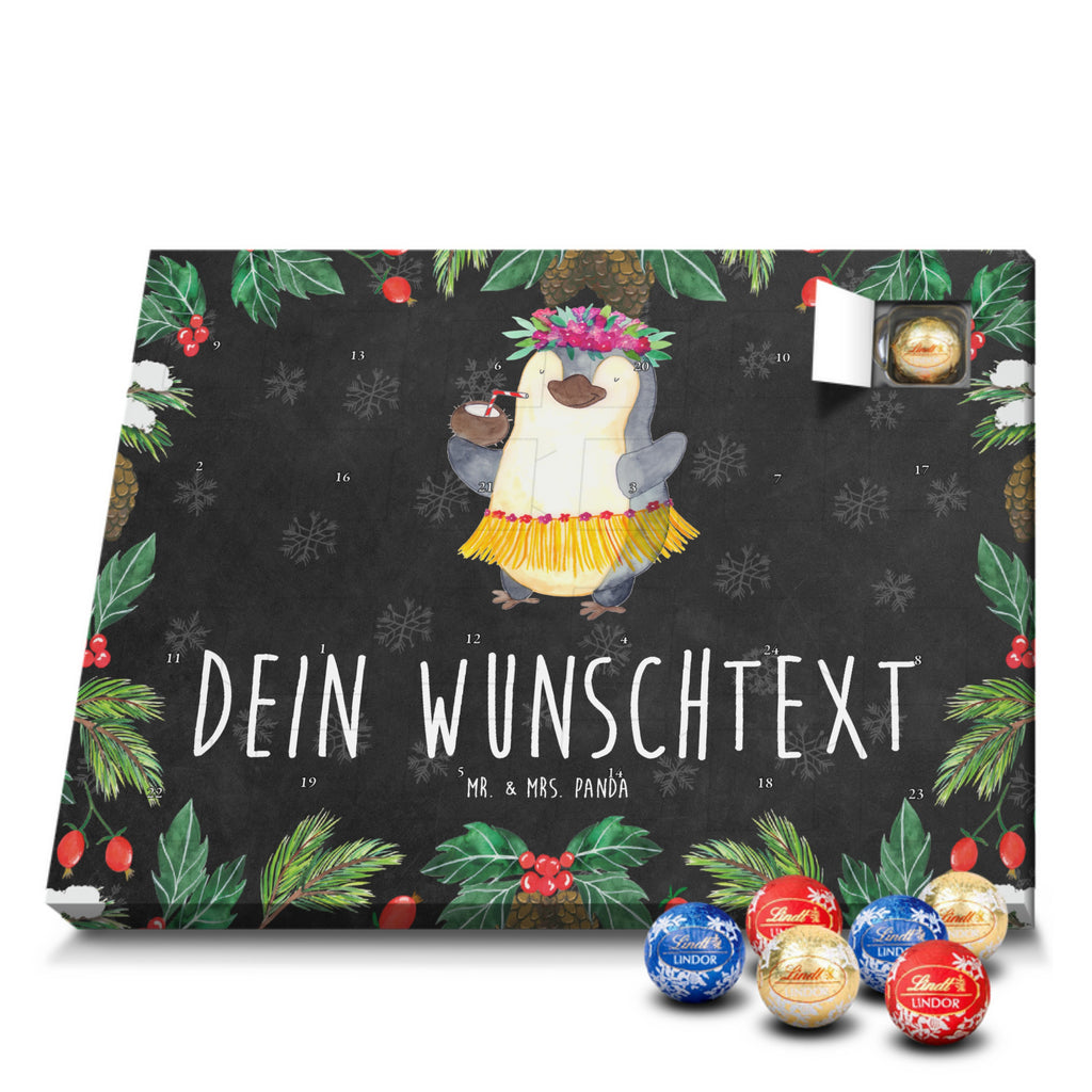 Personalisierter Kugel Markenschokolade Adventskalender Pinguin Kokosnuss Personalisierter Kugel Markenschokolade Adventskalender, Pinguin, Aloha, Hawaii, Urlaub, Kokosnuss, Pinguine