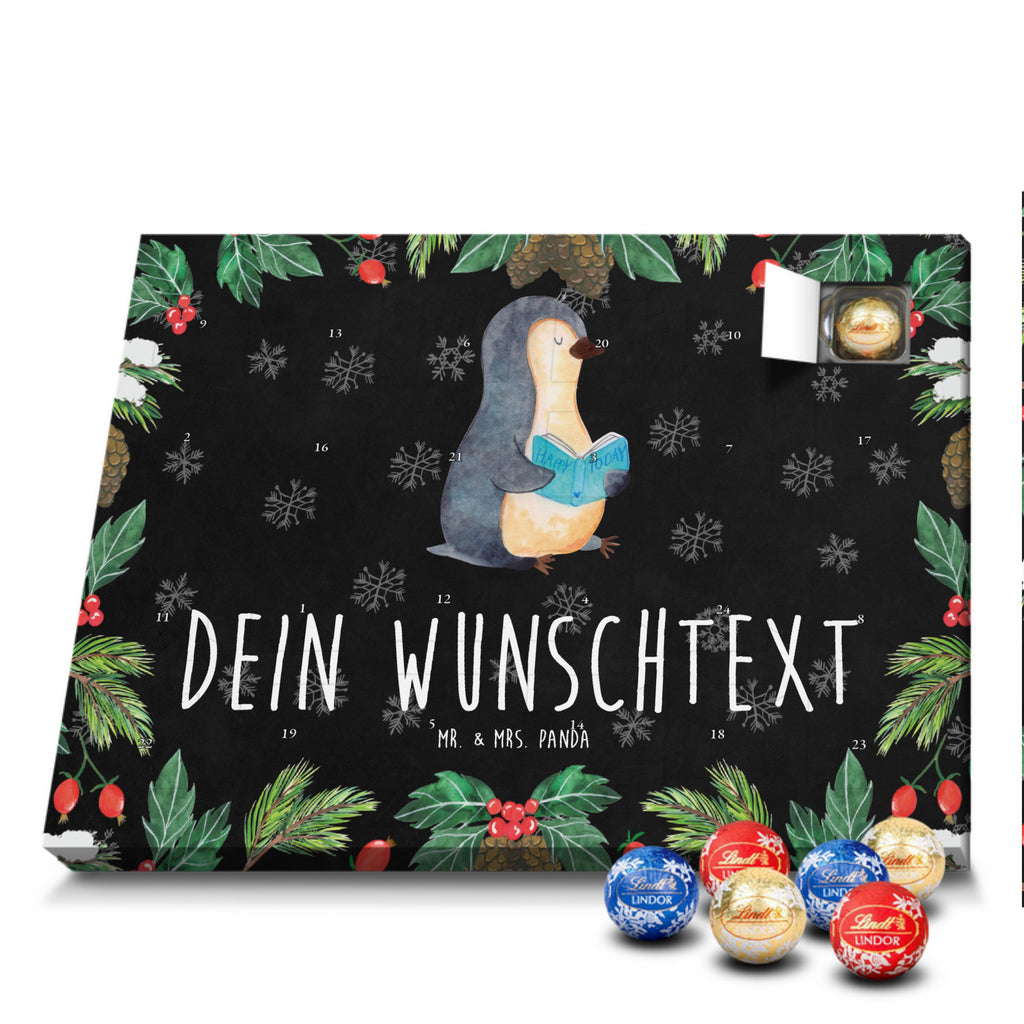 Personalisierter Kugel Markenschokolade Adventskalender Pinguin Buch Personalisierter Kugel Markenschokolade Adventskalender, Pinguin, Pinguine, Buch, Lesen, Bücherwurm, Nichtstun, Faulenzen, Ferien, Urlaub, Freizeit