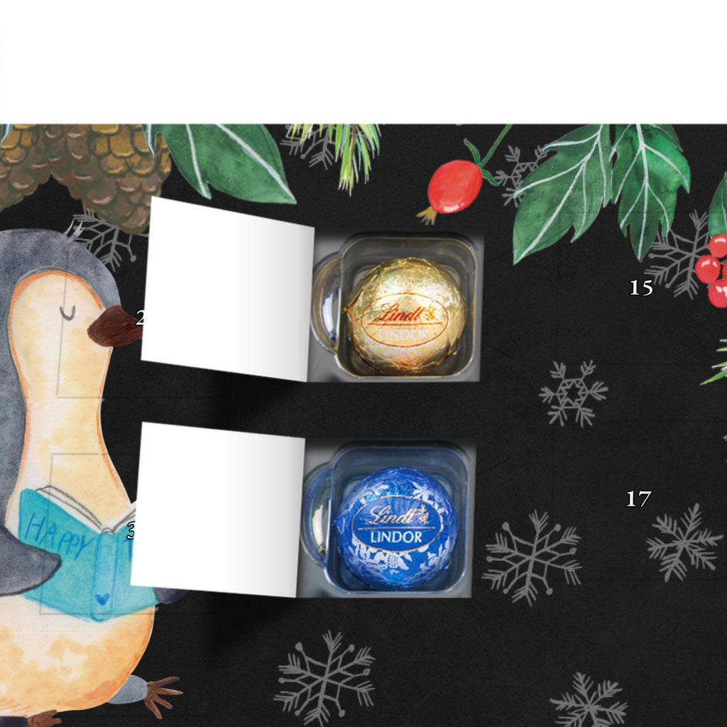 Personalisierter Kugel Markenschokolade Adventskalender Pinguin Buch Personalisierter Kugel Markenschokolade Adventskalender, Pinguin, Pinguine, Buch, Lesen, Bücherwurm, Nichtstun, Faulenzen, Ferien, Urlaub, Freizeit