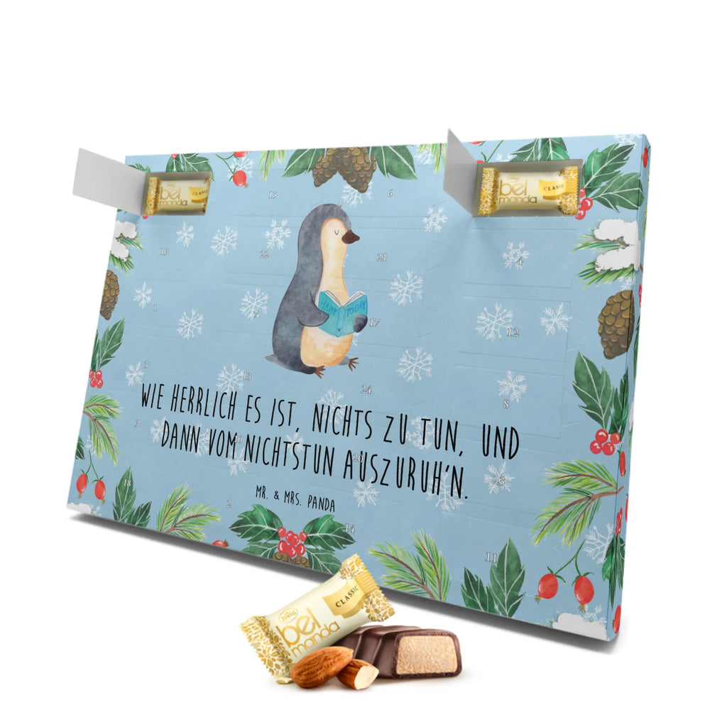 Marzipan Adventskalender Pinguin Buch Marzipan Adventskalender, Pinguin, Pinguine, Buch, Lesen, Bücherwurm, Nichtstun, Faulenzen, Ferien, Urlaub, Freizeit