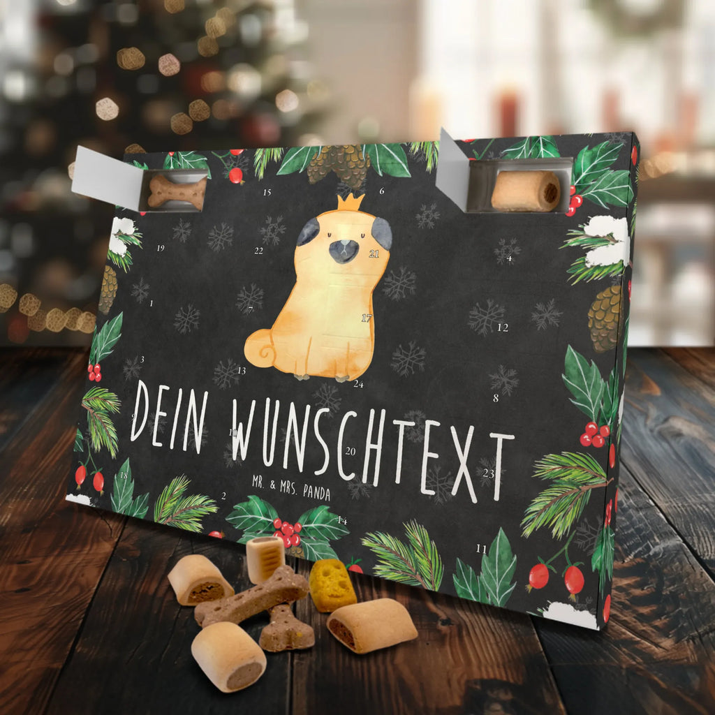 Personalisierter Hunde Adventskalender Mops Krone Hunde Adventskalender, Hund, Hundemotiv, Haustier, Hunderasse, Tierliebhaber, Hundebesitzer, Sprüche, Mops, allergisch, kinderlos, Hausregel, Hundebesitzer. Spruch, lustig