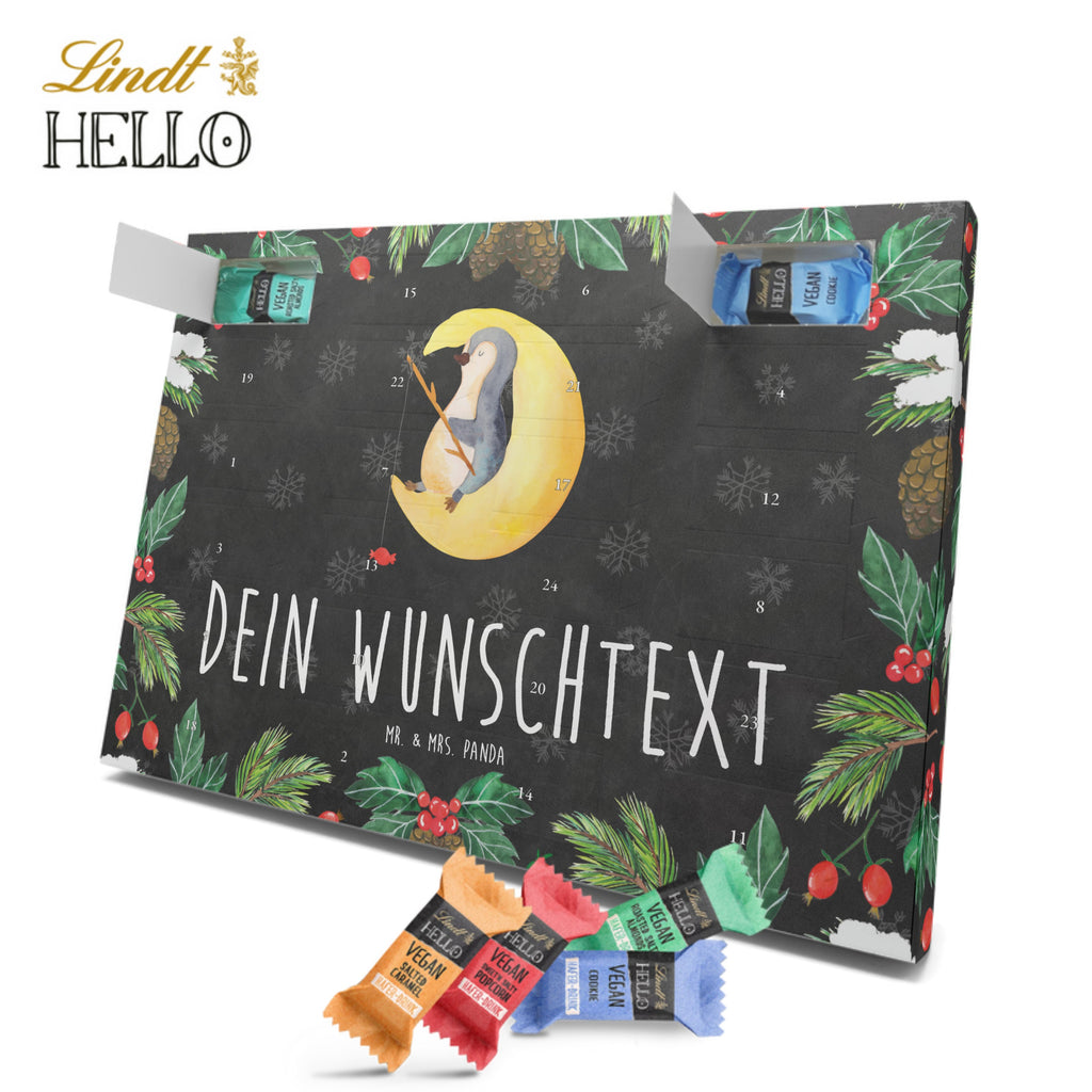 Personalisierter veganer Adventskalender Pinguin Mond Personalisierter veganer Adventskalender, Pinguin, Pinguine, Spruch, schlafen, Nachtruhe, Einschlafen, Schlafzimmer, Schlafstörungen, Gästezimmer