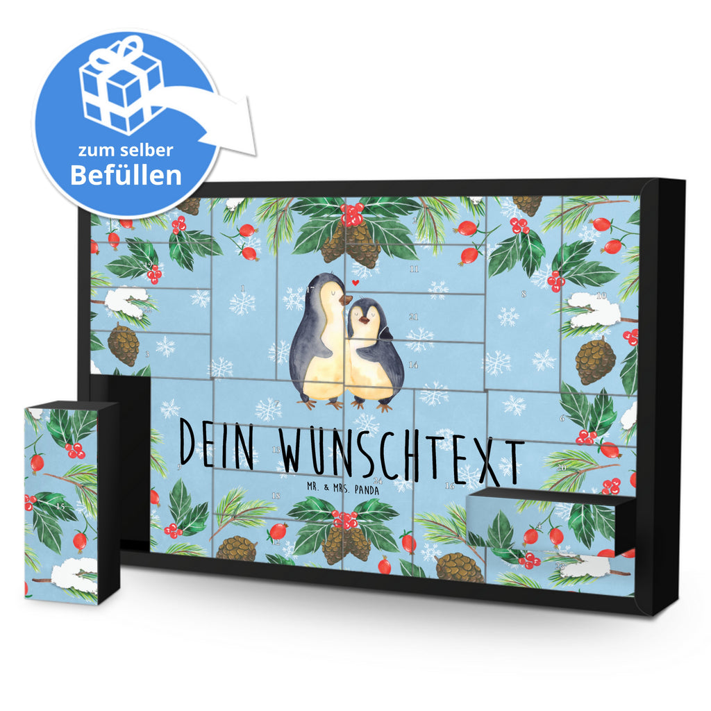 Personalisierter Befüllbarer Adventskalender Pinguin umarmen Befüllbarer Adventskalender, Adventskalender zum selbst befüllen, Pinguin, Liebe, Liebespaar, Liebesbeweis, Liebesgeschenk, Verlobung, Jahrestag, Hochzeitstag, Hochzeit, Hochzeitsgeschenk