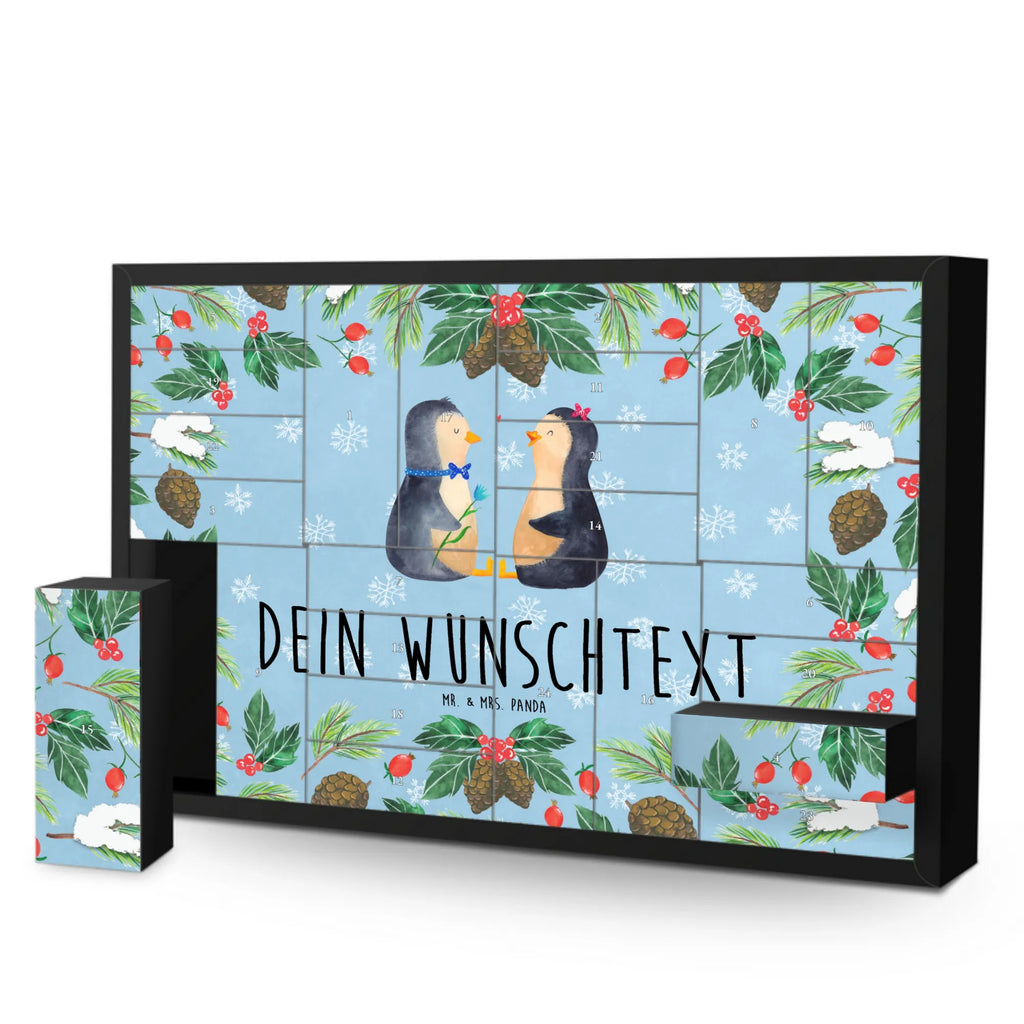 Personalisierter Befüllbarer Adventskalender Pinguin Pärchen Befüllbarer Adventskalender, Adventskalender zum selbst befüllen, Pinguin, Pinguine, Liebe, Liebespaar, Liebesbeweis, Liebesgeschenk, Verlobung, Jahrestag, Hochzeitstag, Hochzeit, Hochzeitsgeschenk, große Liebe, Traumpaar