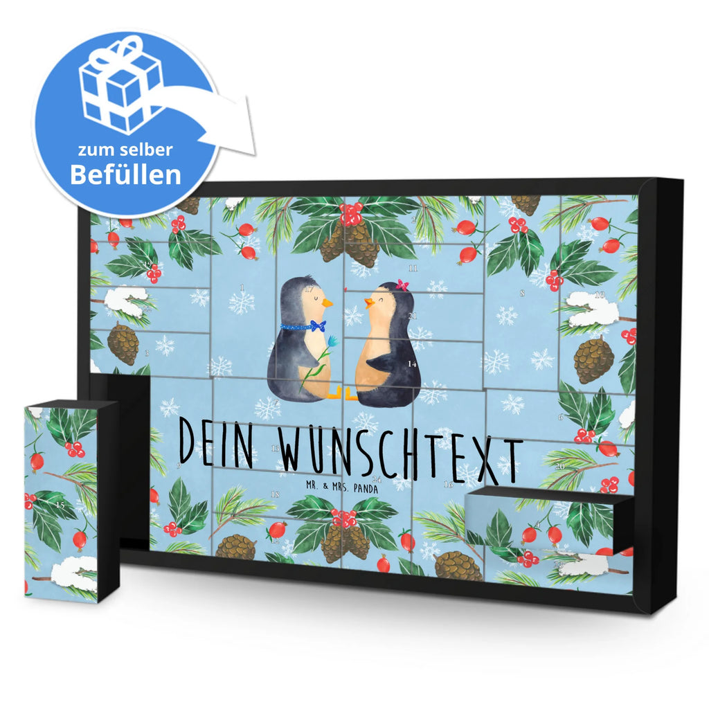 Personalisierter Befüllbarer Adventskalender Pinguin Pärchen Befüllbarer Adventskalender, Adventskalender zum selbst befüllen, Pinguin, Pinguine, Liebe, Liebespaar, Liebesbeweis, Liebesgeschenk, Verlobung, Jahrestag, Hochzeitstag, Hochzeit, Hochzeitsgeschenk, große Liebe, Traumpaar