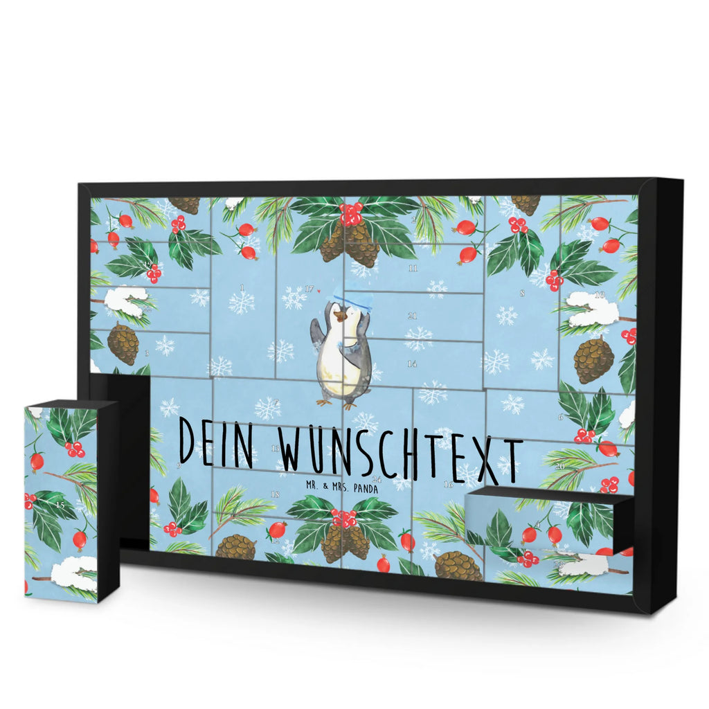 Personalisierter Befüllbarer Adventskalender Pinguin Duschen Befüllbarer Adventskalender, Adventskalender zum selbst befüllen, Pinguin, Pinguine, Dusche, duschen, Lebensmotto, Motivation, Neustart, Neuanfang, glücklich sein